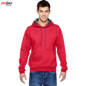 Otoño moda nuevo estilo personalizado hombres Sudadera con capucha y sudadera liso teñido superior en talla grande diseño de ropa de hombre - Product Image 6