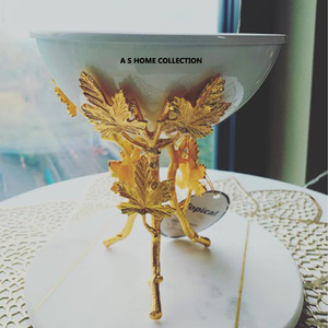 Tendance Décoratif Or Finition Porte-Encens élégant design de feuille de laiton Brûleur Unique - Product Image 5