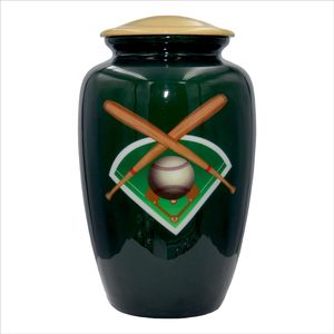 Urna de cremación para amantes del béisbol, urna funeraria de béisbol de tamaño adulto con bolsa de terciopelo - Product Image 2