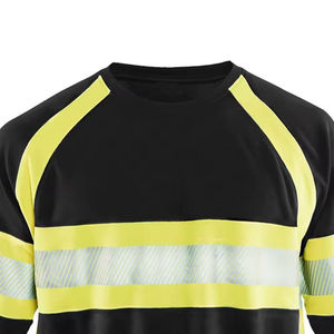 เสื้อยืดแขนสั้นสำหรับผู้ชายเสื้อทำงานผ้าฝ้าย100% ระบายอากาศได้ดีมองเห็นง่าย - Product Image 2