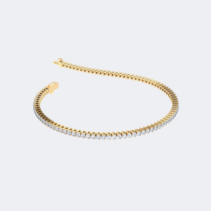 2.10CTW Round Scallop-Set Diamond Line Diamond <b>Bracelets</b> & Bangles - Product Image 6