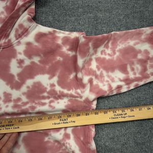 Custom Tie Dye Hoodie Sudadera Hombre Mujer Pink Tie Dye All Yours Hoodie Cotton Fleece - Product Image 3