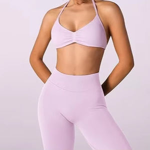 Ensemble de 2 pièces pour femmes, short sportif uni, couleur personnalisée, tissu en laine respirant et à séchage rapide - Product Image 6