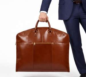 Housse de manteau en cuir véritable de qualité supérieure, étui de rangement de luxe pour costume, veste et pardessus - Product Image 5