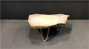 Soporte para pastel de piedra de ágata Natural pulida de calidad superior, soporte impermeable para postre hecho a mano, opciones personalizables para elegante - Product Image 2