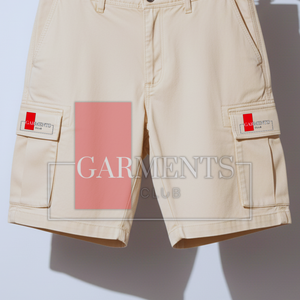 Pantalones Cortos Cargo para Hombre, de Sarga de Algodón, 240 GSM, con Logotipo Personalizado, Multibolsillos, Casuales y Utilitarios - Product Image 5