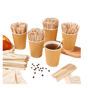Premium 190mm Bamboo <b>Stirrer</b> Strong Biodegradable Compostable Eco-Friendly Disposable Tableware for Drinks/<b>Coffee</b> Dinnerware - Product Image 3