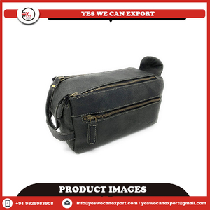 Los productos más vendidos Neceser de cuero de primera calidad Neceser de viaje Afeitado Dopp Kit Organizador para la venta - Product Image 4