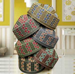 Sombrero Kufi de oración tradicional musulmán para hombres con bordado afgano islámico al por mayor, tocado Premium en varios colores y tamaños - Product Image 2