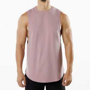 Débardeur sans manches en coton pour hommes, gilet uni à col rond, maillot de corps de base, vêtements de sport décontractés en coton, débardeur pour hommes de fitness - Product Image 2