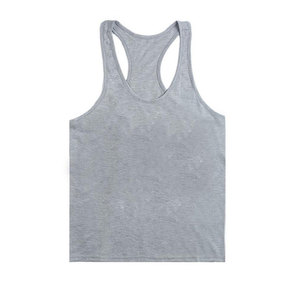 Débardeurs de gymnastique pour hommes 100% coton gilet respirant et maillot pour la conception de maillot de corps Stringer de musculation - Product Image 4