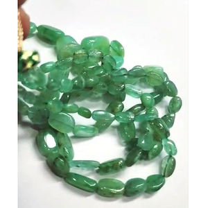 2 brins d'émeraude naturelle 10mm à 15mm perles ovales lisses 230 Ct Lot Iroc Sales 16 Inch Length Green Emerald Beads US $73 - Product Image 1