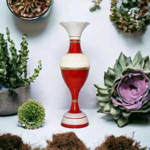 Vase à fleurs royal décoratif coloré finition décor intérieur moderne décor de sol bureau et salon Design - Product Image 1