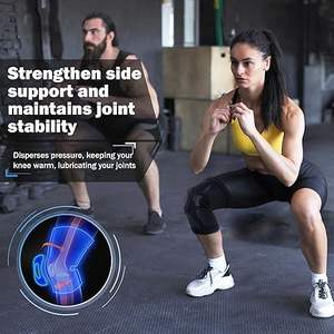 Rodillera de silicona de punto 3D con logotipo OEM, estabilizadores laterales profesionales, rodillera de Gel de rótula, rodillera de compresión, Mangas de rodillera - Product Image 6