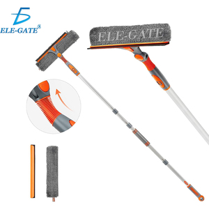 Kit di Pulizia per Finestre con Asta Telescopica in Alluminio, Strumenti per Pulizie Domestiche con Materiale Plastico Resistente - Product Image 4