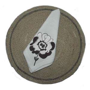 ชุดผ้ารองจานและผ้าเช็ดปากลายสแกลลอปจากปอกระเจา ดีไซน์ใหม่ ขายดีที่สุด อุปกรณ์ตกแต่งโต๊ะอาหาร มีจำหน่ายในราคาประหยัดจากอินเดีย - Product Image 4