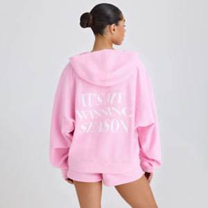 Sweat-shirt à capuche en molleton 100% coton pour femmes, personnalisé, écologique, imprimé, décontracté, uni, tricoté, pull d'hiver, streetwear, logo sur le devant - Product Image 3