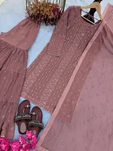 Vêtements indiens et pakistanais, modèles de gharara, salwar kameez sexy et magnifique pour filles punjabi, modèles de col, sarara, robe pour femmes, vente en gros - Product Image 5