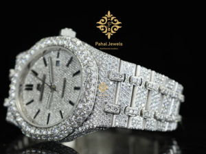 นาฬิกาข้อมือผู้ชายระบบจักรกลสุดหรู พรีเมียม ประดับโมอิสซาไนต์ สไตล์ฮิปฮอป ตัวเรือนสแตนเลส กระจกแซฟไฟร์ โครโนกราฟ ระดับพรีเมียม - Product Image 3