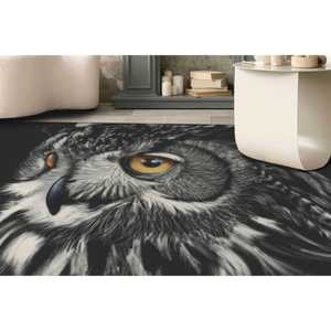 Alfombra con Estampado de Búho: Alfombra Antideslizante, Alfombra Suave No Tejida - Product Image 1