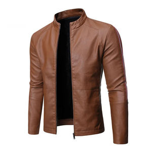 2024 superventas chaqueta de moda para hombre logotipo personalizado de alta calidad 100% chaqueta de cuero para hombres - Product Image 3