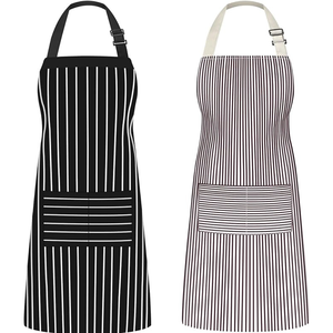Diseño de rayas 100% hilo de algodón teñido delantal guante conjunto de lujo de alta calidad cocina Bar restaurante desgaste para cocinar - Product Image 4