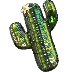 Broche d'arbre de broderie de perles de rocaille élégantes pour accessoires Broche de broderie de perles à la mode à la main par glowin fashion - Product Image 3