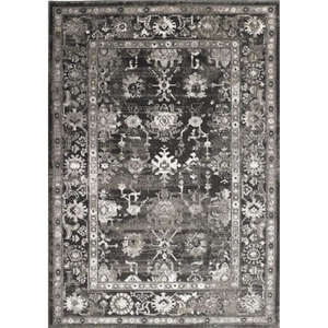 Alfombra Anatólia gris oscuro vintage hecha a mano con tejido plano de 4 m para sala de estar, dormitorio o pasillo - Product Image 1