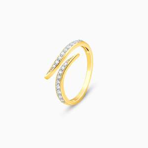 Heer by GIVA Fine <b>Toe</b> <b>Ring</b> Gold Whimsical Wrap Diamond <b>Ring</b> - Product Image 4