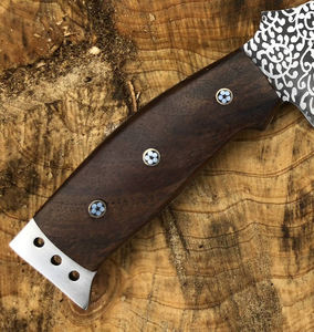Cuchillo de caza hecho a mano personalizado, hoja de acero inoxidable, mango de madera de nogal, incluye Funda de cuero, fabricante de cuchillos DIY, OEM - Product Image 3