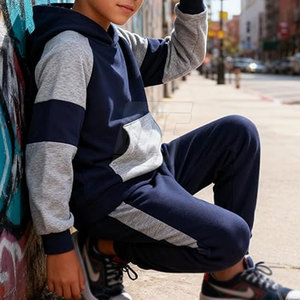 ชุดวอร์มเด็ก ผ้าสเตรช ชุดสองชิ้น ชุดวอร์มเด็ก สำหรับเล่นกีฬาและใส่ในชีวิตประจำวัน - Product Image 3