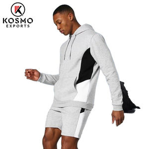 เซ็ตเสื้อมีฮู้ดและกางเกงขาสั้นสำหรับผู้ชายชุดเสื้อสเวตเตอร์และกางเกงขาสั้นมีฮู้ดโลโก้ตามสั่ง - Product Image 5