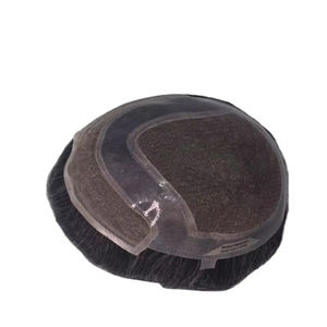 Toupet pour homme Taz Hair, perruque 100% cheveux humains, densité brute 60%-150%, cheveux indiens Remy, pièces imperméables, vague d'eau - Product Image 4