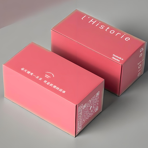 Tùy chỉnh in hình tam giác gấp gấp hộp đóng gói mỹ phẩm tái chế không thấm nước màu hồng Bưu Chính sóng + hồng + hộp - Product Image 6