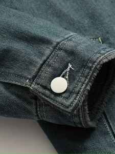 Chaqueta Vaquera Premium de Nuevo Estilo para Hombre con Cuello de Lana, Chaqueta Entallada de Manga Larga con Múltiples Bolsillos, Estilo Casual Clásico para Exteriores - Product Image 3