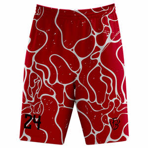 Pantalones Cortos de Baloncesto Vintage para Hombre, Doble Malla Transpirable, Estampado Personalizado, Bordado, Talla Grande, 100% Poliéster para Ropa de Calle de Verano - Product Image 1