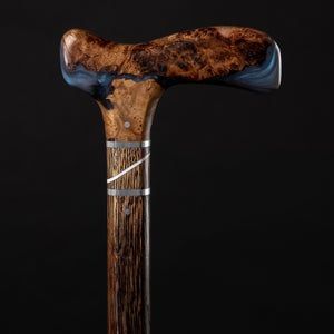 CAUTIVADOR CÓMODO BASTÓN DE RESINA DE MADERA ANTIDESLIZANTE con mango fuerte de múltiples formas para personas mayores Rehabilitación - Product Image 6