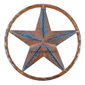 Venta al por mayor hecho a mano bandera Color impreso estrella rústica montado en la pared hogar decorativo Metal estrella galvanizada a precio asequible - Product Image 3