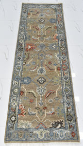 Ensemble de tapis Oushak à motif floral moderne bohème Tapis confortable en laine fine Support en latex Décoration de sol élégante Ensembles de tapis - Product Image 2