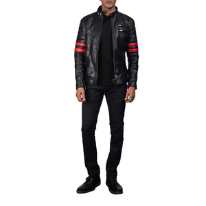 Nuevas chaquetas Bomber de cuero de invierno para hombres con técnicas bordadas de forro de piel para clima frío - Product Image 4