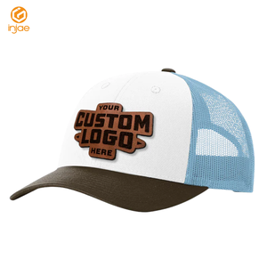 Injae Vina 6 Panel Trendy Curved Brim Trucker Caps Diseño personalizado Logotipo personalizado Estructurado Hombres Mujeres Mix Color Trucker Caps - Product Image 5