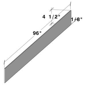 Coup de pied pratique Glacier White Toe W96 X H4.5 X D0.375 pour armoires de cuisine-Accessoire de cuisine essentiel - Product Image 1