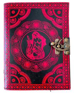 Journal en cuir Grimoire livre carnet de croquis fantaisie cahier sirène en relief à la main livre des ombres planificateur voyage carnet de croquis - Product Image 5