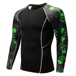 Haut de compression sans Gi pour arts martiaux, anti-rayures, respirant, extensible dans 4 directions, séchage rapide, idéal pour le BJJ, le Jiu-jitsu et le MMA - Product Image 2