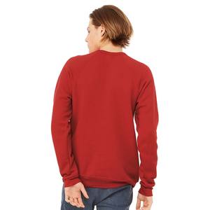 Bella toile rouge polaire hiver chaud à manches longues pull col rond hauts coupe ample sweat - Product Image 3