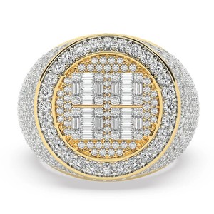 IGI Certified Diamond Hip Hop Iced Out Fine <b>Rings</b> 14k 18K Yellow Gold VVS Moissanite Baguette Cut Diamond <b>Ring</b> For <b>Men</b> Women - Product Image 3