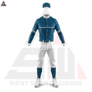 Mejor diseño personalizado Color y tamaño transpirable manga corta conjuntos de uniformes de béisbol ligero 100% poliéster de alta calidad - Product Image 3