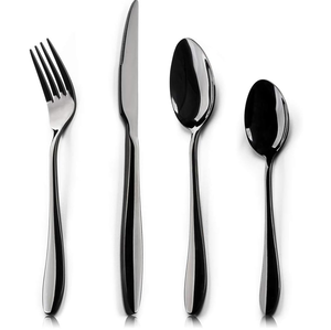 Cuchara de vajilla de acero con espejo, personalizada, excelente calidad, 4 piezas, Venta caliente, precio de fábrica, juego de cubiertos para restaurante - Product Image 1