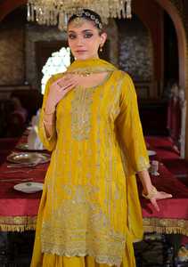 Vêtements de mariage Chinon avec broderie Salwar Costume Fabricant et fournisseur de Surat au taux le plus bas - Product Image 2