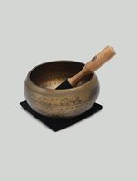 Accueil Bouddhisme Méditation Gong Zen Yoga Bol Ensemble Sacré Dharma Moines Bâton en Bois Métal Acier Laiton Bol Chantant Pratique
